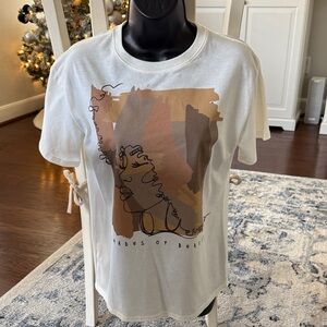 Modern Lux White Cotton Blend Tee